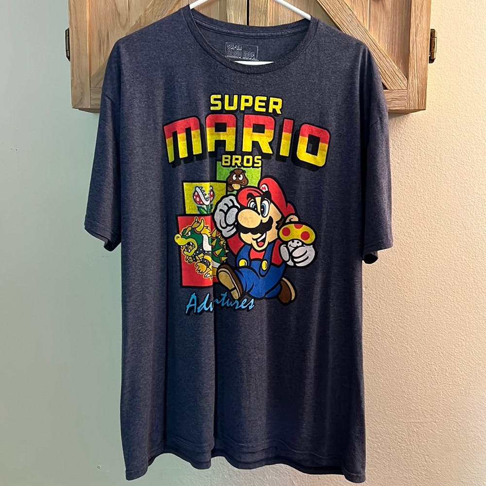 ❤️3/$25(2XL) Super Mario Brothers Great Dad Tee VideoGame Vintage Classic Movie